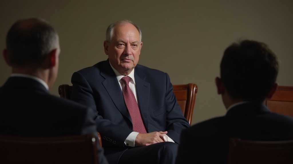 An interview setting with an individual articulating their views on immigration, seated in front of a camera.