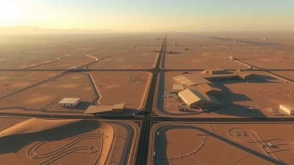 Aerial view of the border