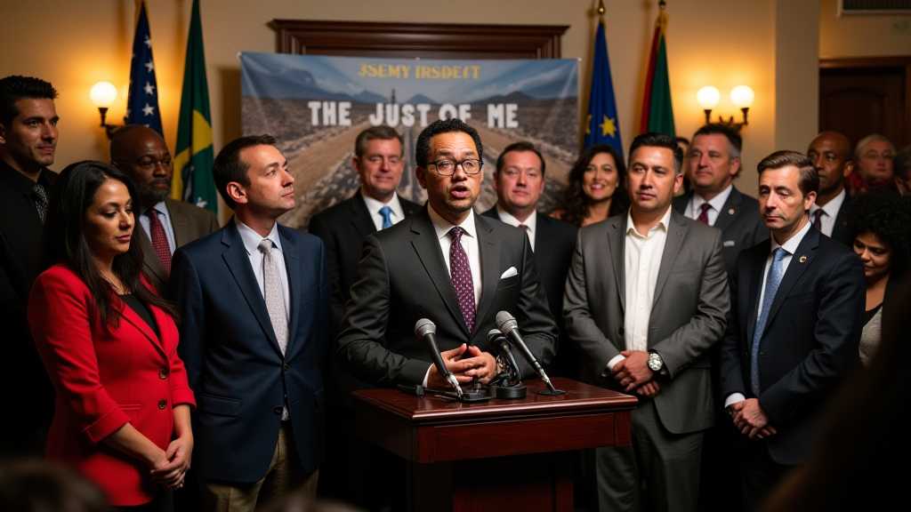 Community leaders speaking passionately at a press conference.