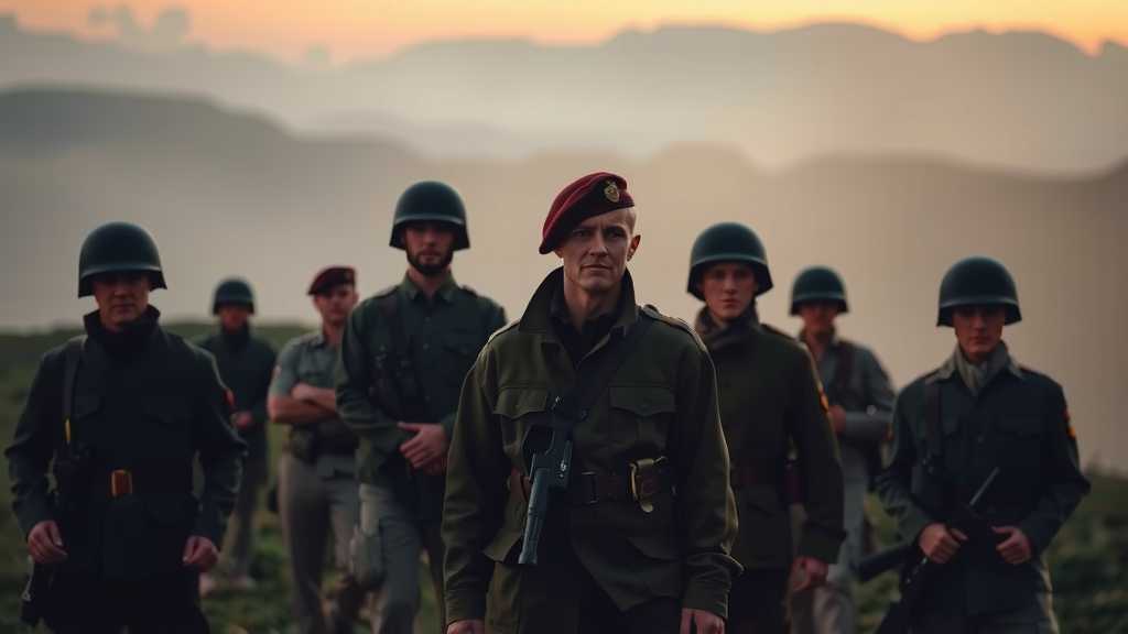 a melancholic battlefield scene with soldiers in unityjpeg