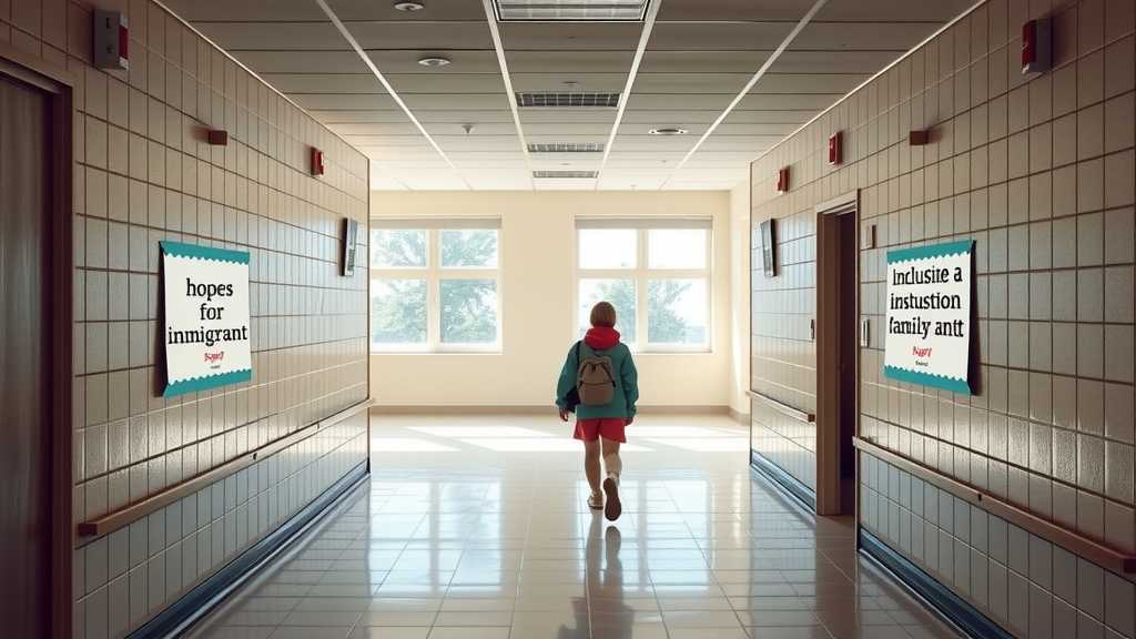 School hallway with inclusion posters