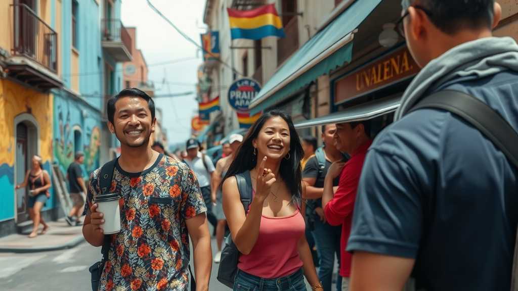 Busy street in Latin America