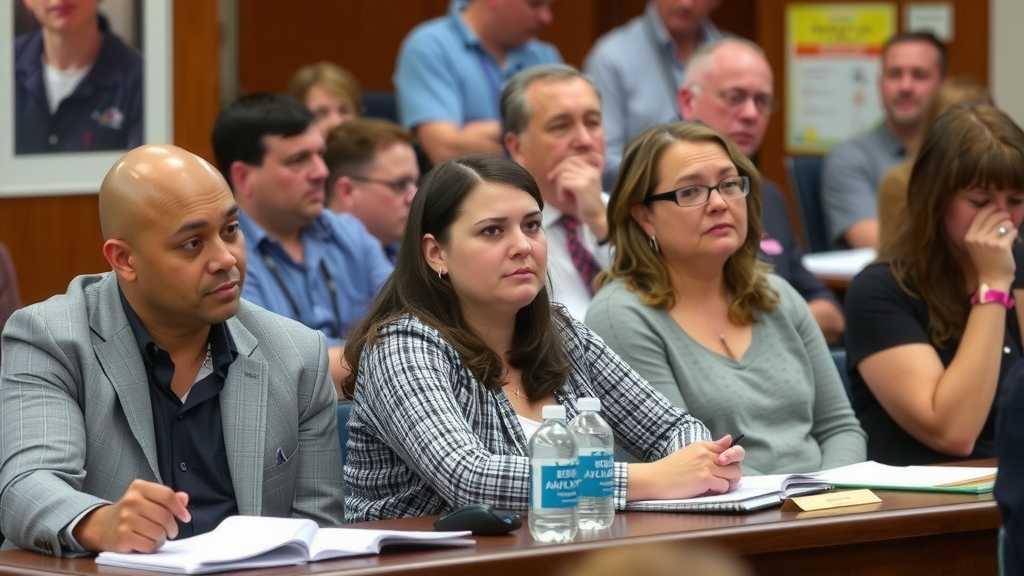 School board meeting discussing student welfare