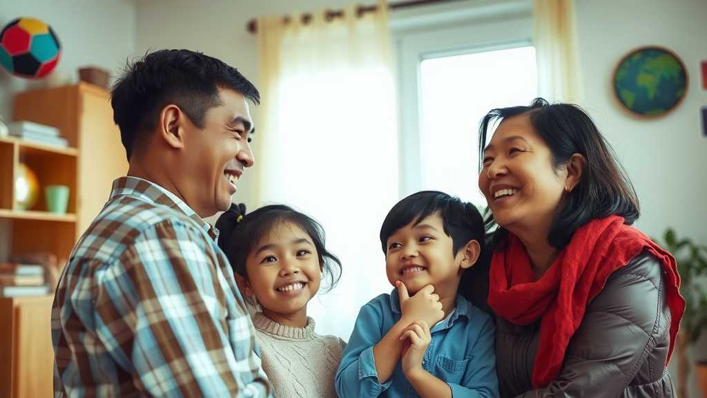 Family reunion scene filled with emotion.