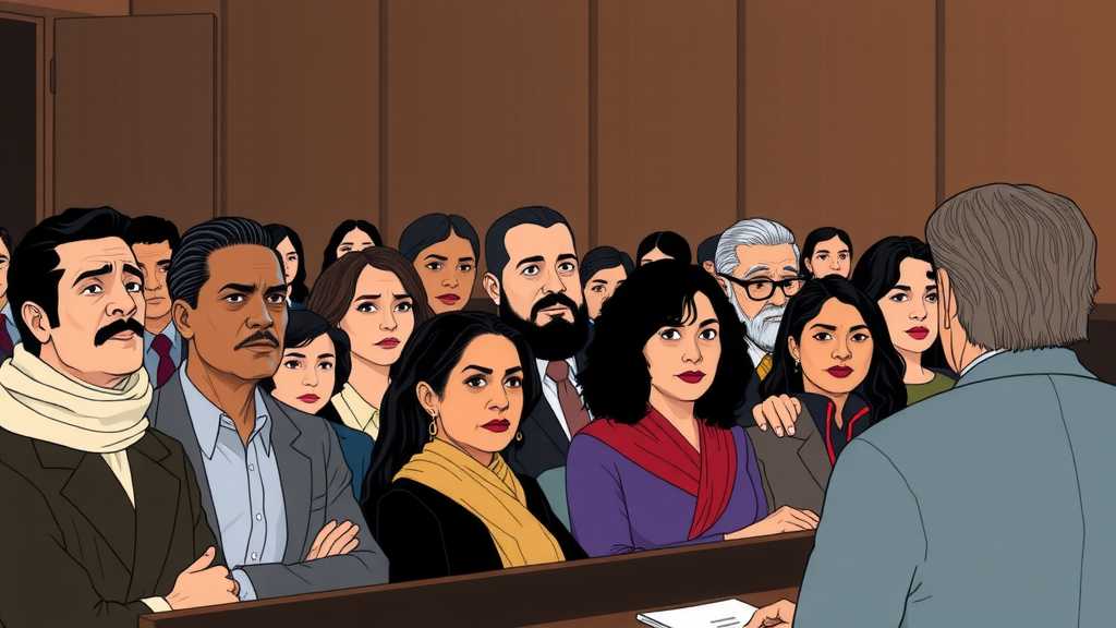 inmigrantes en un tribunal luciendo ansiosos y temerososjpeg