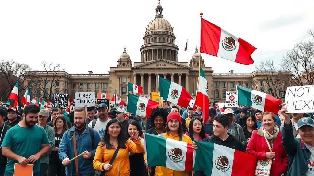 manifestantes en el capitolio del estado de idaho protestando contra la politica de inmigracionjpeg