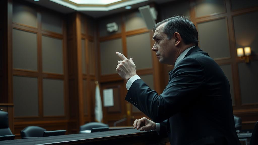 Courtroom during asylum case