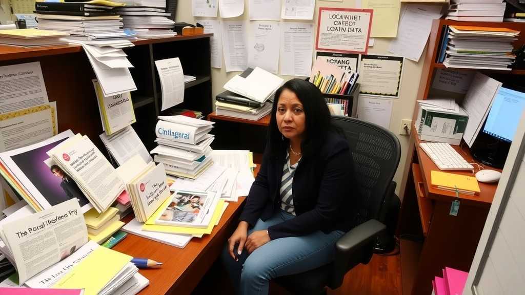 Data privacy advocate reviewing reports on location data's impact.