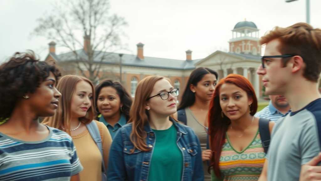 Students on campus expressing their worries about immigration policies.