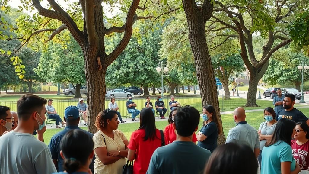 Community gathering for immigrants.