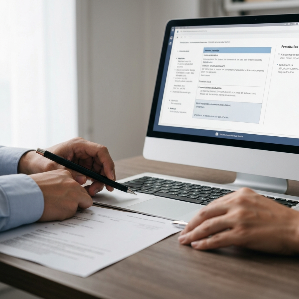 Manos en un teclado muestran la gestion de la solicitud como renovar mi residencia permanente