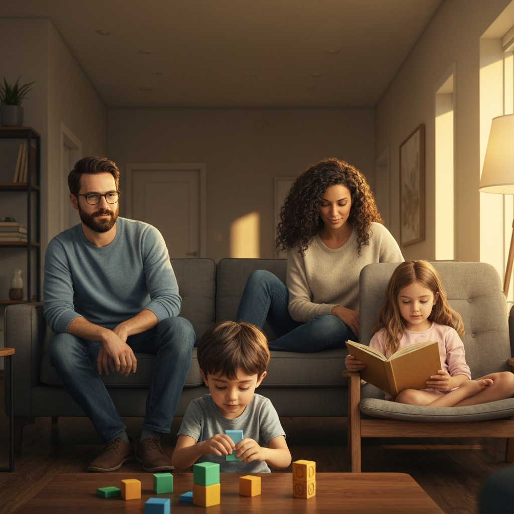 Familia revisando próximos pasos después de una decisión migratoria