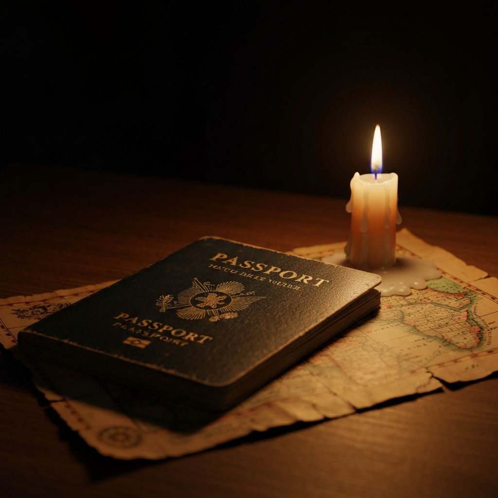 Metafora visual de perdon migratorio para visa de turista sin caras.
