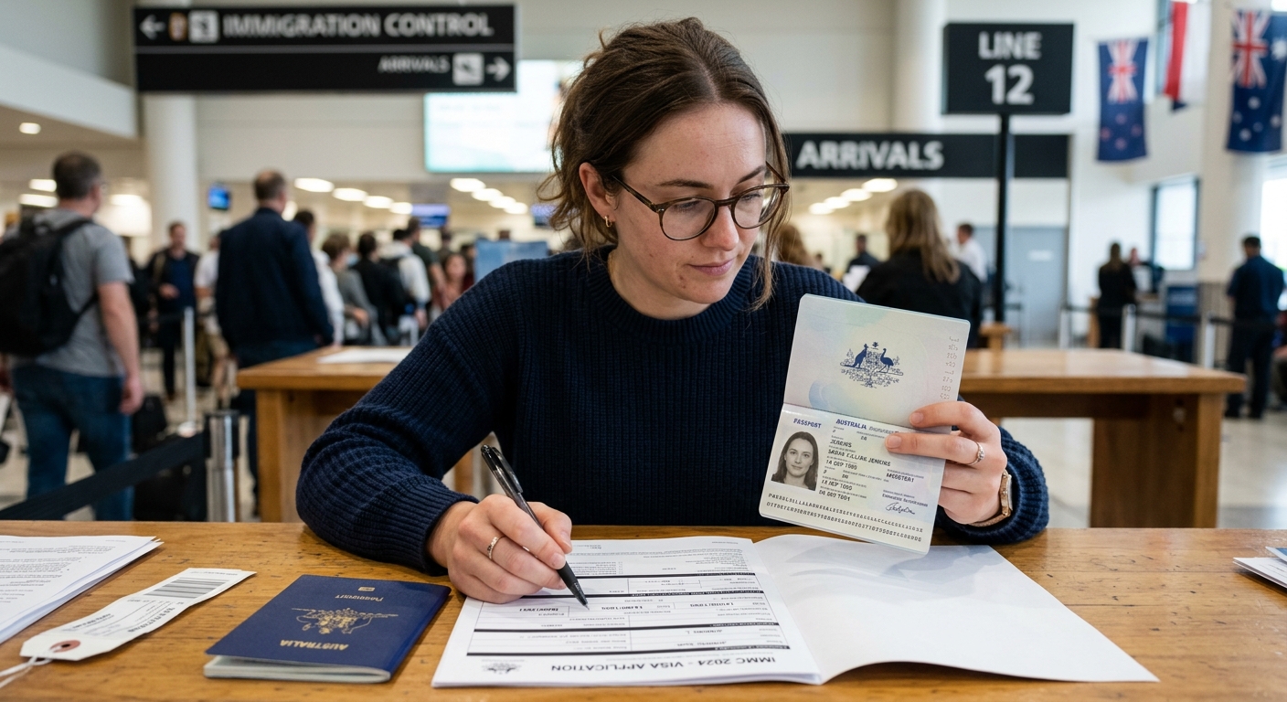 Persona revisando su pasaporte y datos biográficos para completar correctamente el formulario I-765 paso a paso.