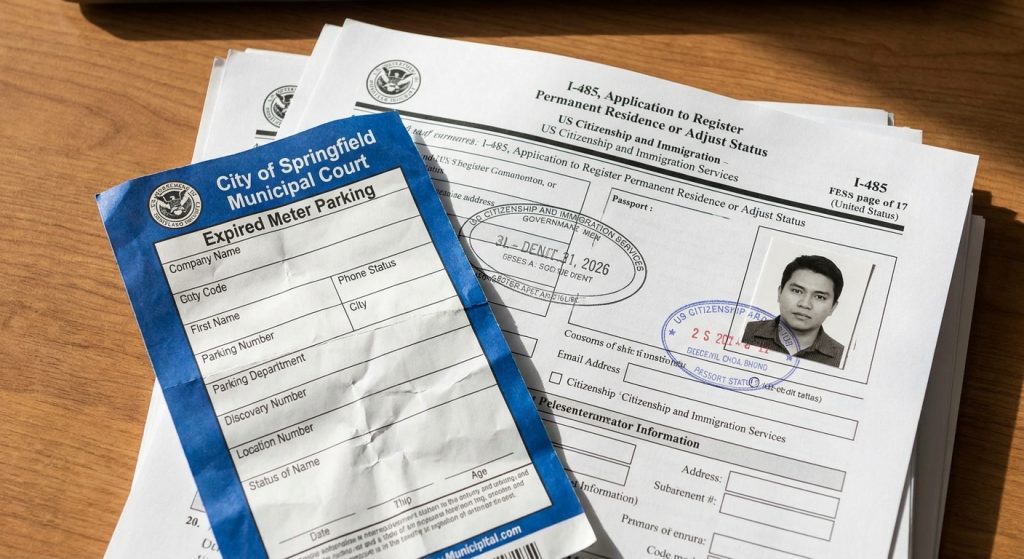 Multa de trafico sobre documentos migratorios, resaltando si me pueden deportar por un ticket.