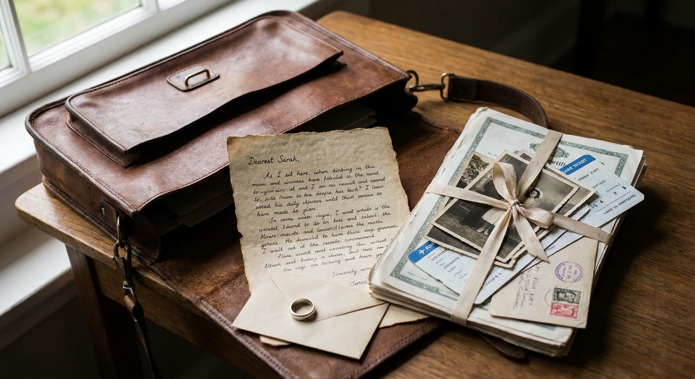 Una carta de buena fe para inmigracion sobre una mesa, simbolizando la historia de un matrimonio.