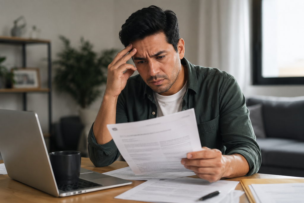 Hombre preocupado por INA 212 y causales de inadmisibilidad por fraude y tergiversación de USCIS