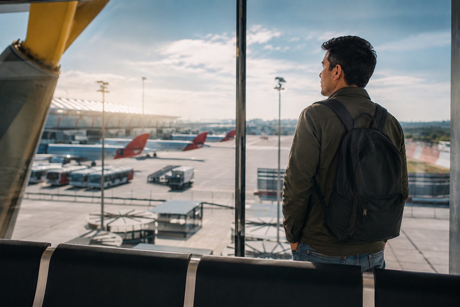 Persona apunto de viajar preguntandose si puede viajar con asilo antes de su green card