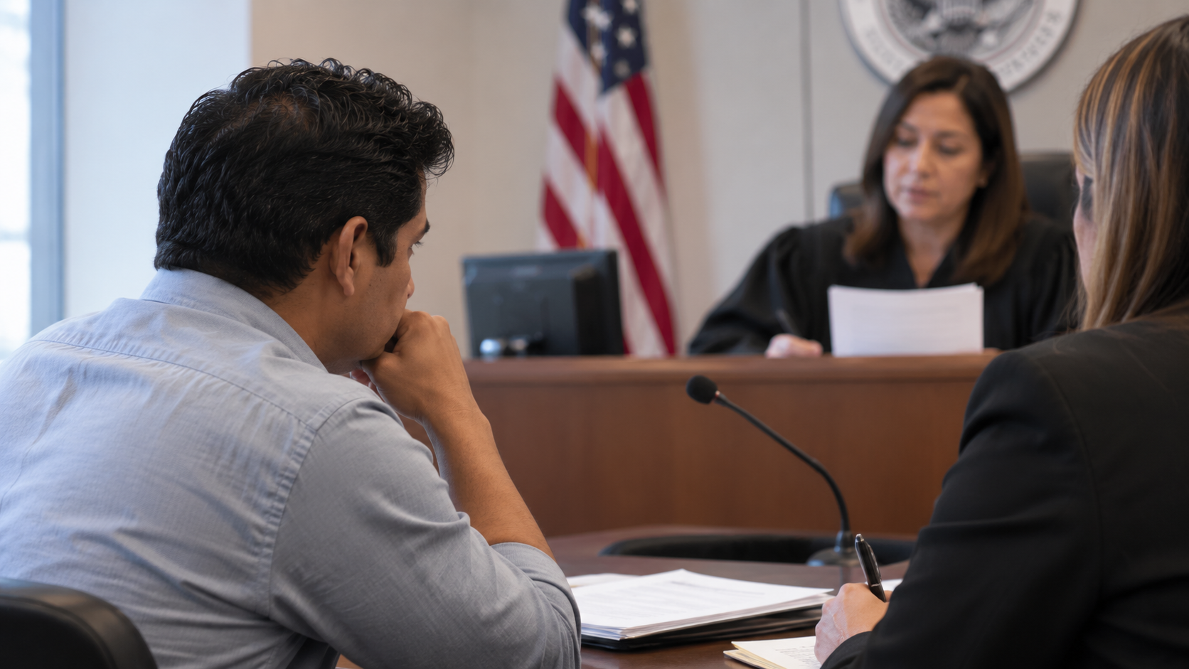 Migrante en su audiencia n-336